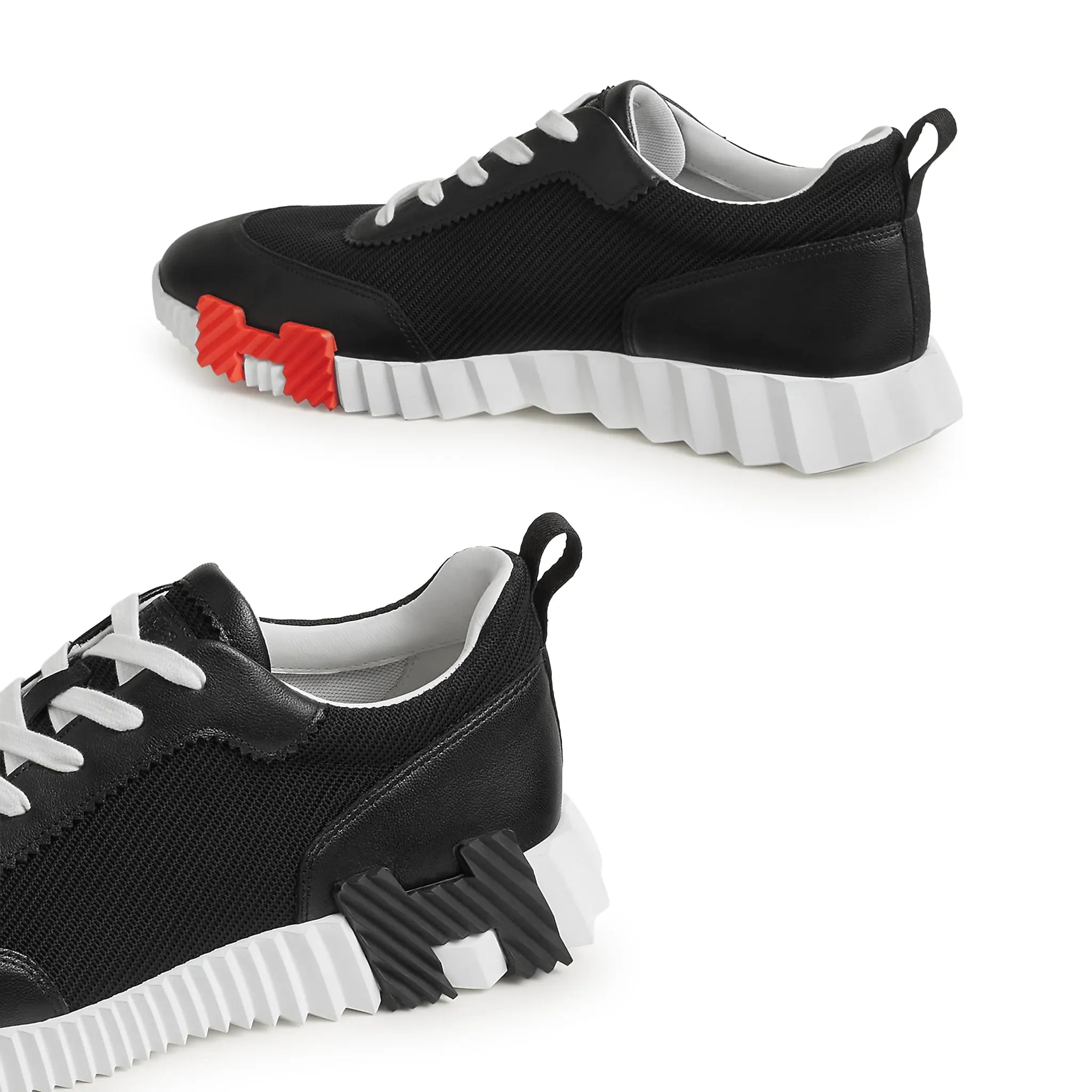 Side View of Hermès Paris Bouncing Calf Sneaker Noir H261897ZH01400